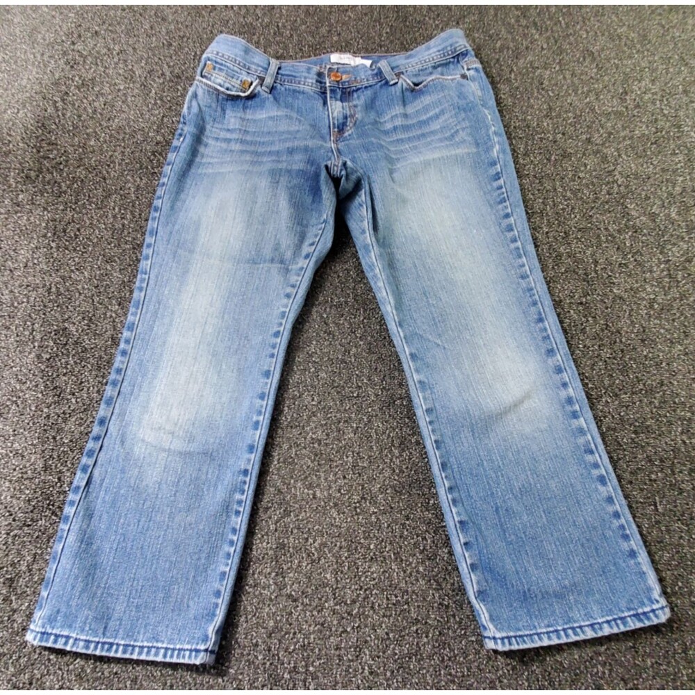 Old Navy Cropped Jeans Women's 10 Straight Leg Mid Rise Capris Denim Cotton Y2K